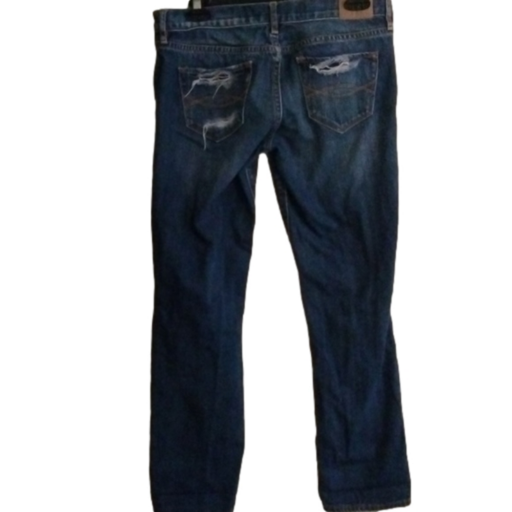 Abercrombie & Fitch distressed jeans. Size 27. Shorter length. - Picture 6 of 14